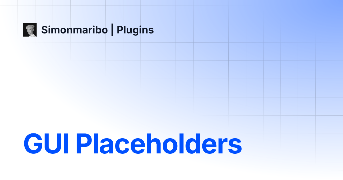 GUI Placeholders | Simonmaribo | Plugins