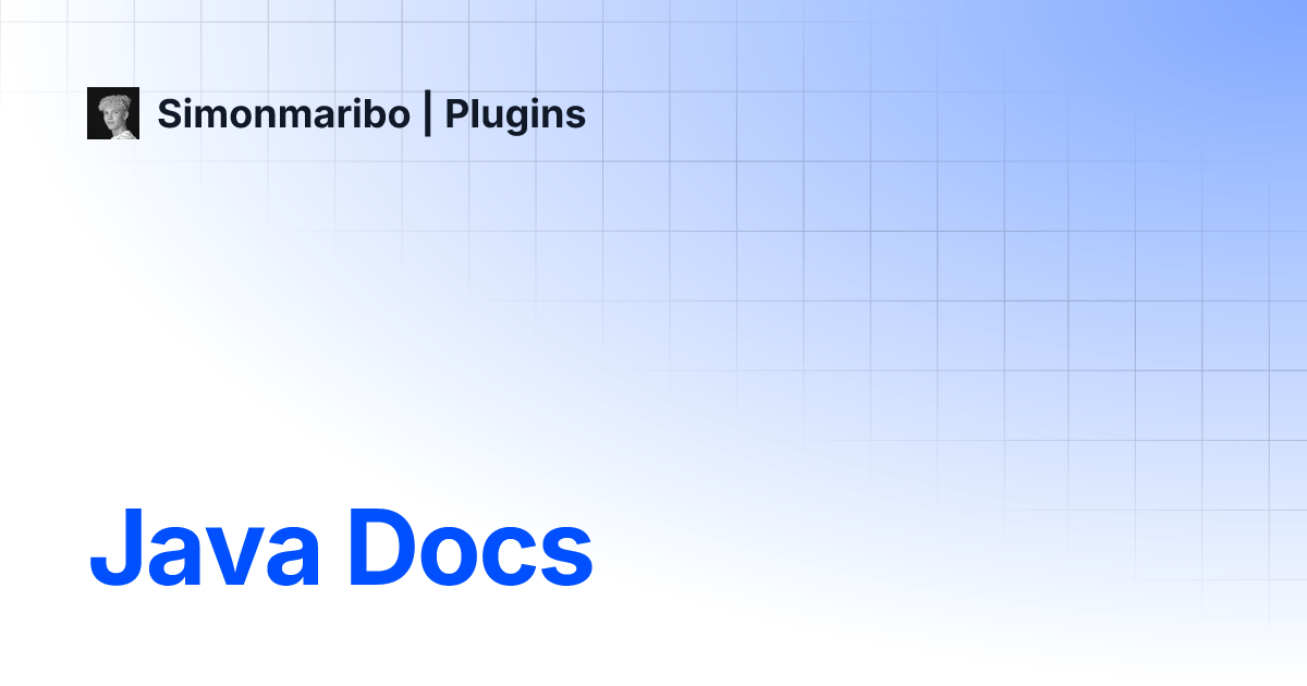 Java Docs | Simonmaribo | Plugins
